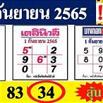 หวยไทยรัฐ 1 7 65 เดลินิวส์